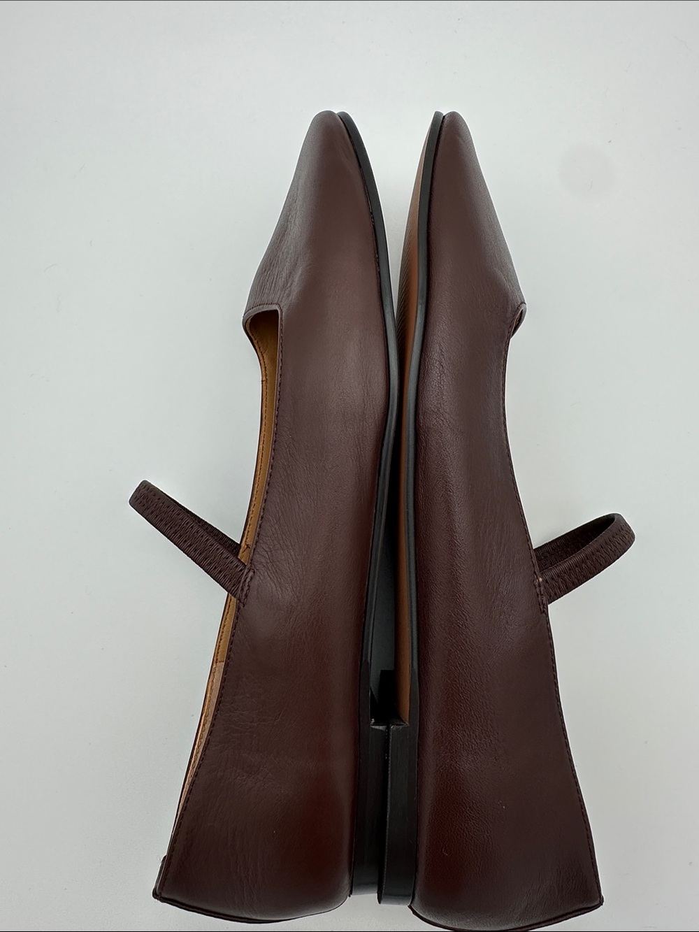 Madewell Greta Ballet Flats in Chocolate Raisin Leather Size 7 Shoes Timeless - Picture 4 of 16